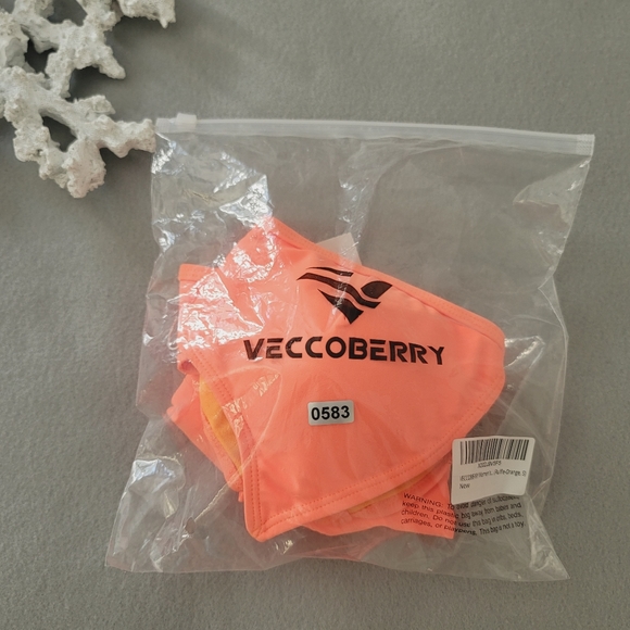 Veccoberry Women's Two Pieces Orange Bikini Size S - Picture 11 of 11